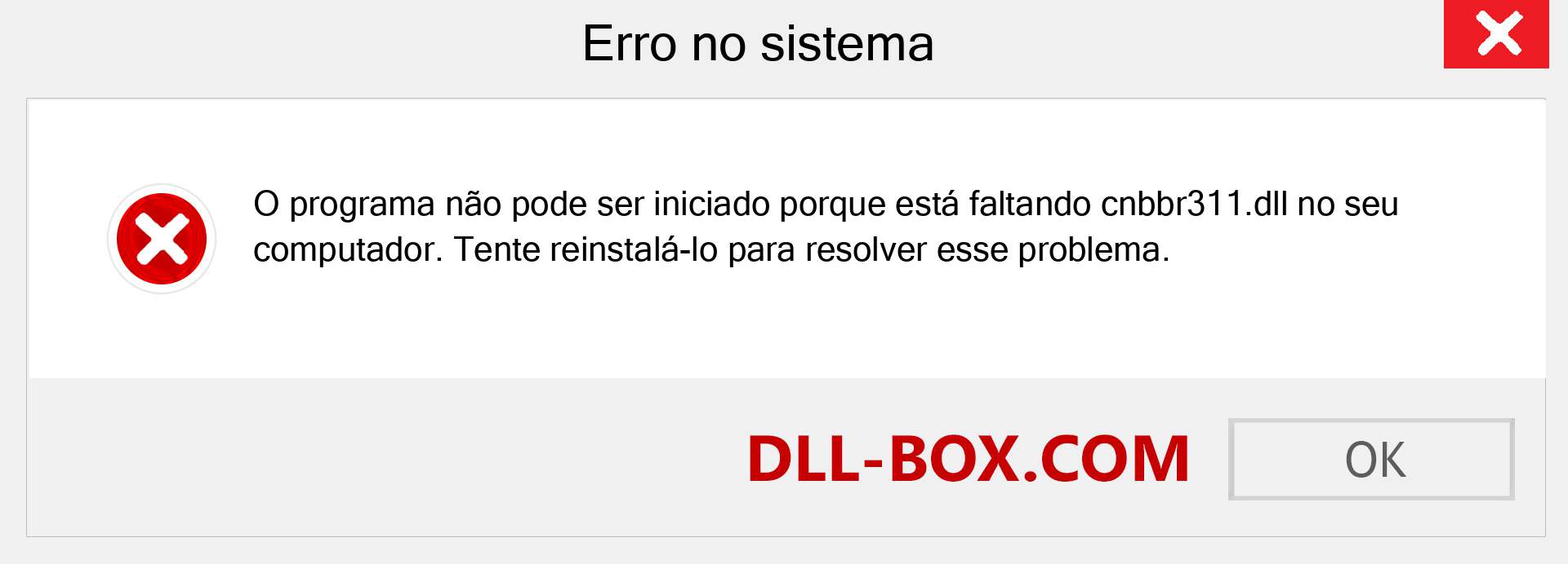 Arquivo cnbbr311.dll ausente ?. Download para Windows 7, 8, 10 - Correção de erro ausente cnbbr311 dll no Windows, fotos, imagens